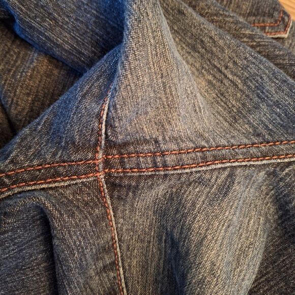 Faded Glory Stretch Flare Blue Jeans Plus Size 16 Dark Wash Denim Below Waist - Picture 12 of 13